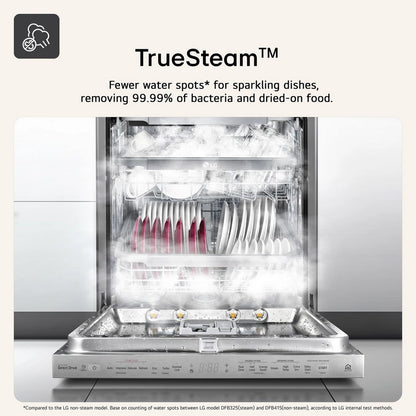 LG TrueSteam™ QuadWash™ DF587HMS WiFi Connected Full Size Dishwasher - Matte Black - 14 Place Settings