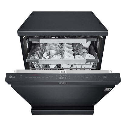 LG TrueSteam™ QuadWash™ DF587HMS WiFi Connected Full Size Dishwasher - Matte Black - 14 Place Settings
