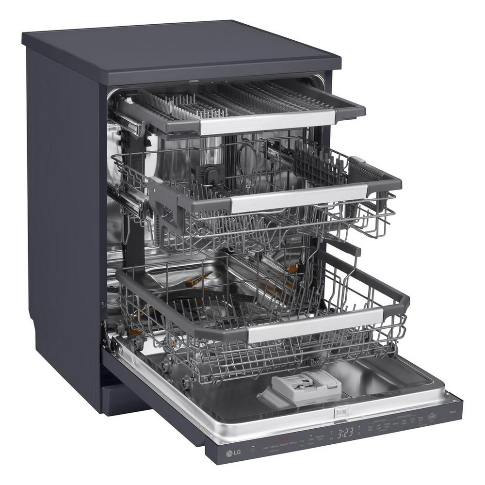 LG TrueSteam™ QuadWash™ DF587HMS WiFi Connected Full Size Dishwasher - Matte Black - 14 Place Settings