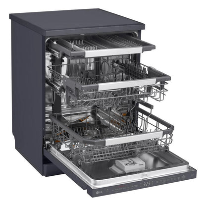 LG TrueSteam™ QuadWash™ DF587HMS WiFi Connected Full Size Dishwasher - Matte Black - 14 Place Settings