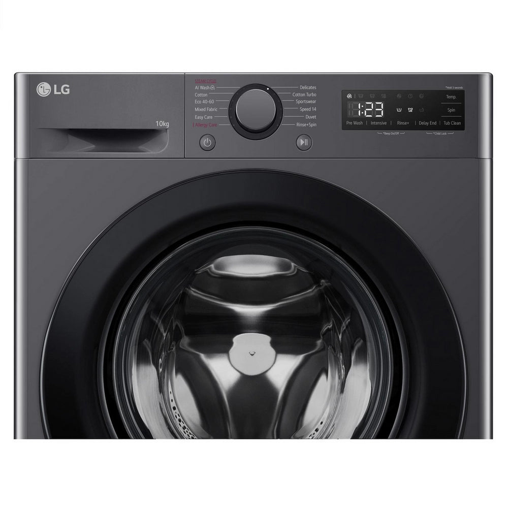 LG F4Y510GBLN1 10kg 1400 Spin Washing Machine - Slate Grey