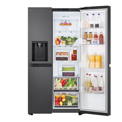 LG GSLC40EPPE 91.3cm 50/50 Total No Frost American Fridge Freezer - Matte Black