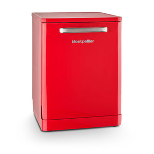 Montpellier MAB1353R Red Retro Look 15 Place Dishwasher