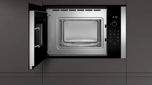 Neff HLAWD23N0B Built In Microwave - Black / Stainless Steel Trim