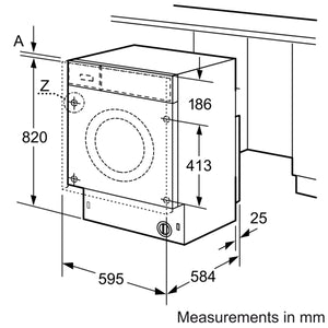 Series 6, Integrated Washer dryer, 7/4 kg WKD28543GB