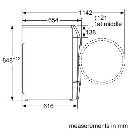 WNC254ARGB - Series 8, Washer dryer, 10.5/6 kg, 1400 rpm