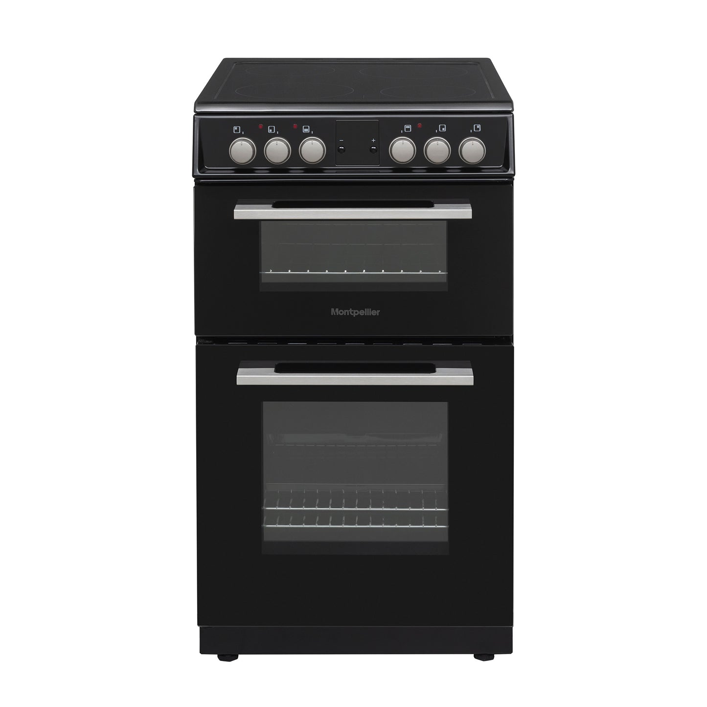 Montpellier MDOC50FK 50cm Double Ceramic Cooker in Black