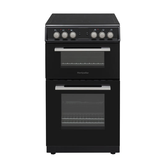 Montpellier MDOC50FK 50cm Double Ceramic Cooker in Black