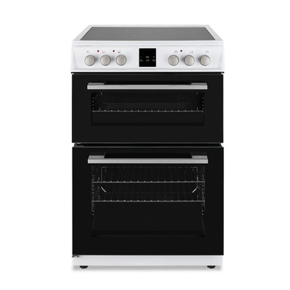 Montpellier MDOC60FW White 60cm Double Oven Cooker
