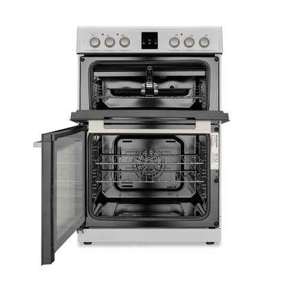 Montpellier MDOC60FW White 60cm Double Oven Cooker