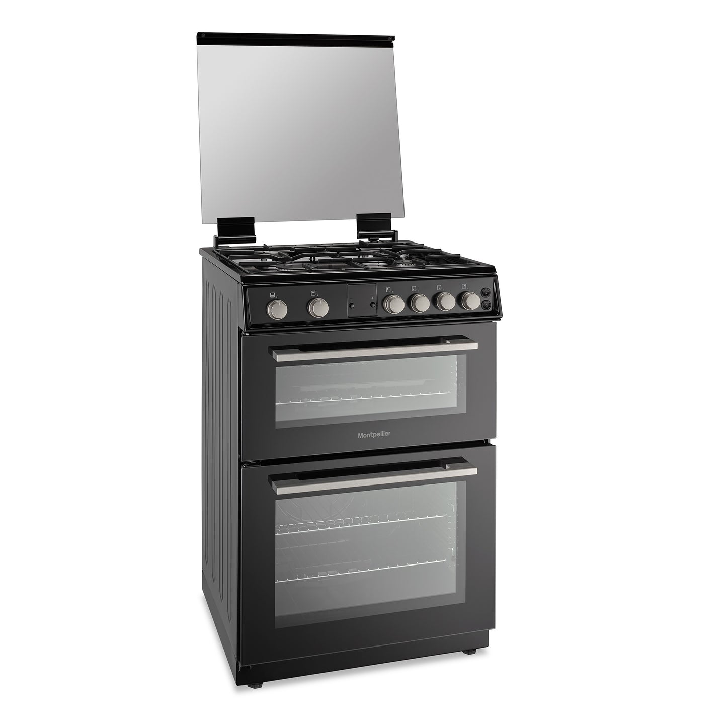 Montpellier MDOG60LK Black Gas Double Oven Lidded 60cm Cooker