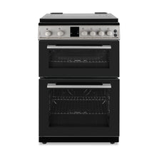 Load image into Gallery viewer, Montpellier MDOG60LS Silver Gas Double Oven Lidded 60cm Cooker

