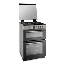 Load image into Gallery viewer, Montpellier MDOG60LS Silver Gas Double Oven Lidded 60cm Cooker
