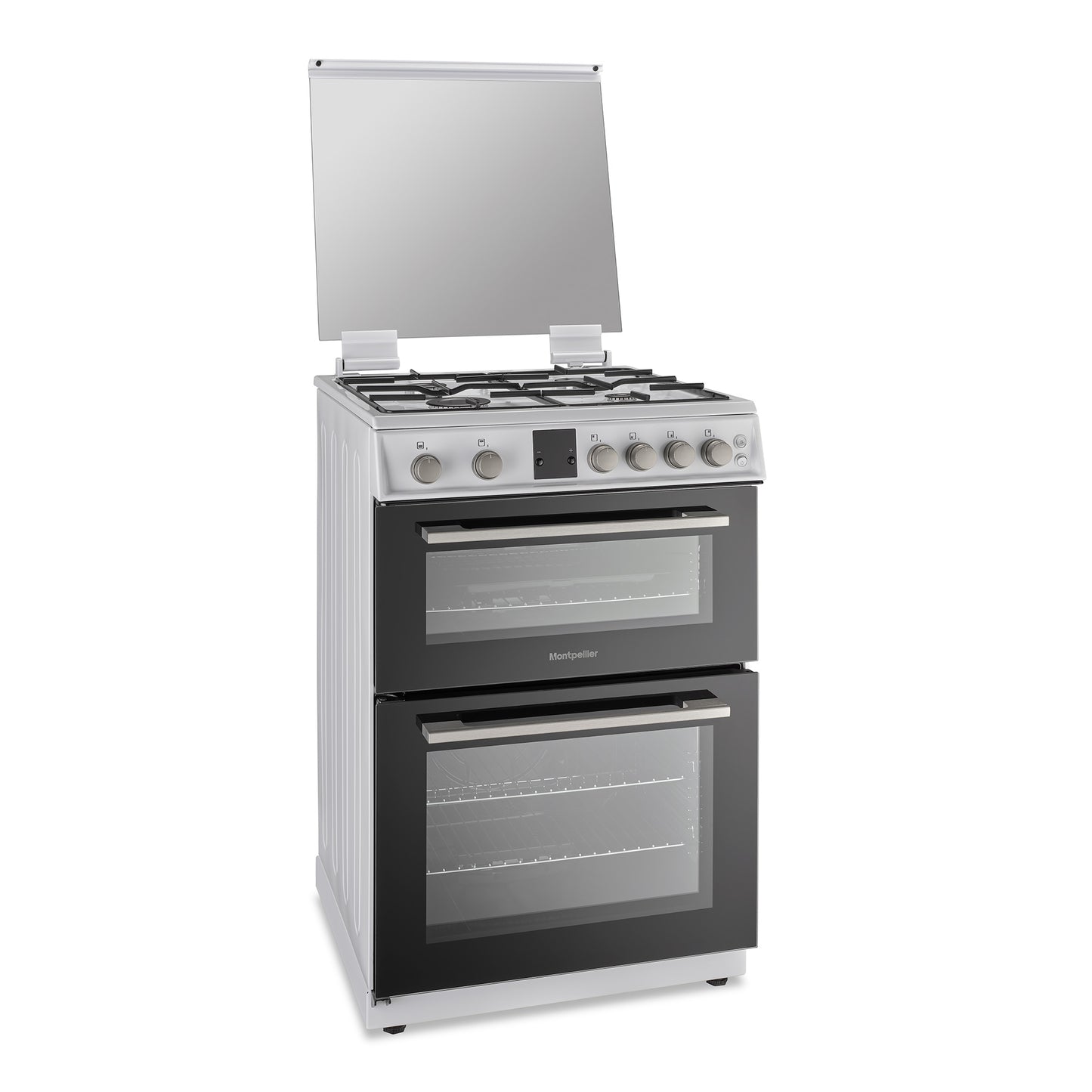 Montpellier MDOG60LW White Gas Double Oven Lidded 60cm Cooker