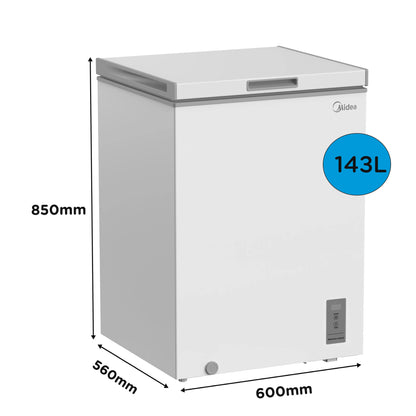 Midea MDRC211FZE01 143Litre 60cm Chest Freezer