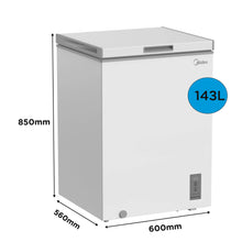 Load image into Gallery viewer, Midea MDRC211FZE01 143Litre 60cm Chest Freezer
