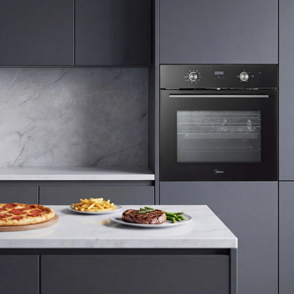 Midea Xpress Fry MBO65M90D2-BK Multifunction Built In Single Oven - Black