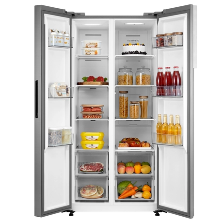 Midea MDRS619FIE46 83.5cm 460L Frost Free Fridge Freezer - Stainless Steel