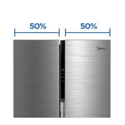 Midea MDRS619FIE46 83.5cm 460L Frost Free Fridge Freezer - Stainless Steel