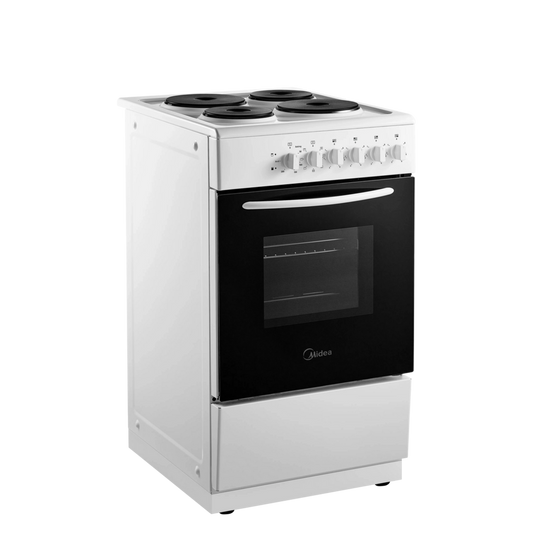 Midea MFO20DME4H109-WH 50cm Single Oven Electric Cooker with Solid Plate Hob - White