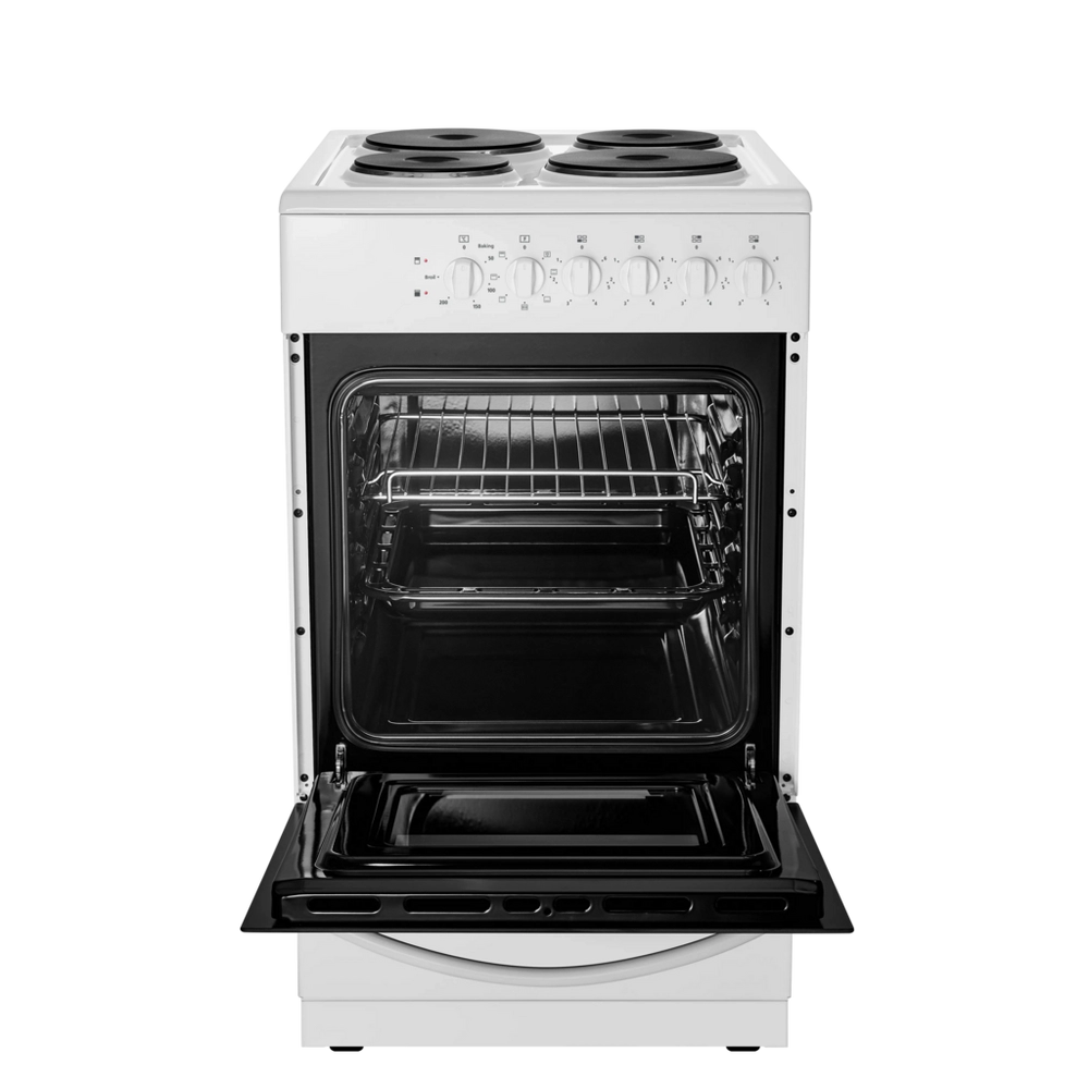 Midea MFO20DME4H109-WH 50cm Single Oven Electric Cooker with Solid Plate Hob - White