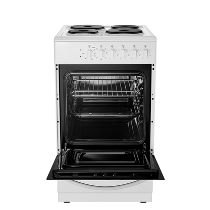 Midea MFO20DME4H109-WH 50cm Single Oven Electric Cooker with Solid Plate Hob - White