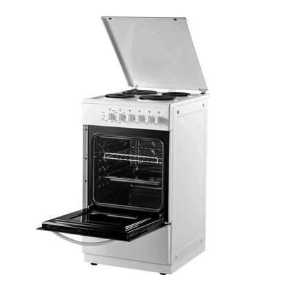 Midea MFO20DME4H109-WH 50cm Single Oven Electric Cooker with Solid Plate Hob - White