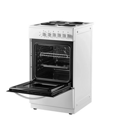 Midea MFO20DME4H109-WH 50cm Single Oven Electric Cooker with Solid Plate Hob - White