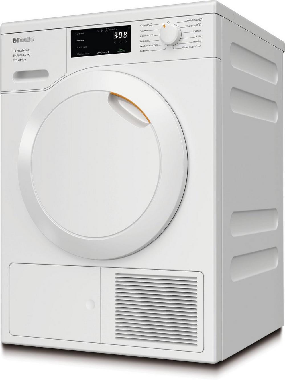 Miele TEC665WP 8kg Heat Pump Tumble Dryer - Lotus White
