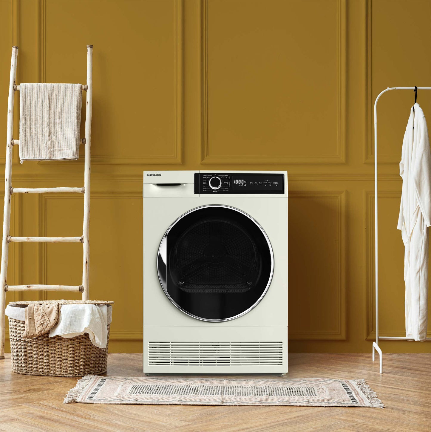 Montpellier MTDC8SDC 8kg Condenser Sensor Dry Tumble Dryer in Cream