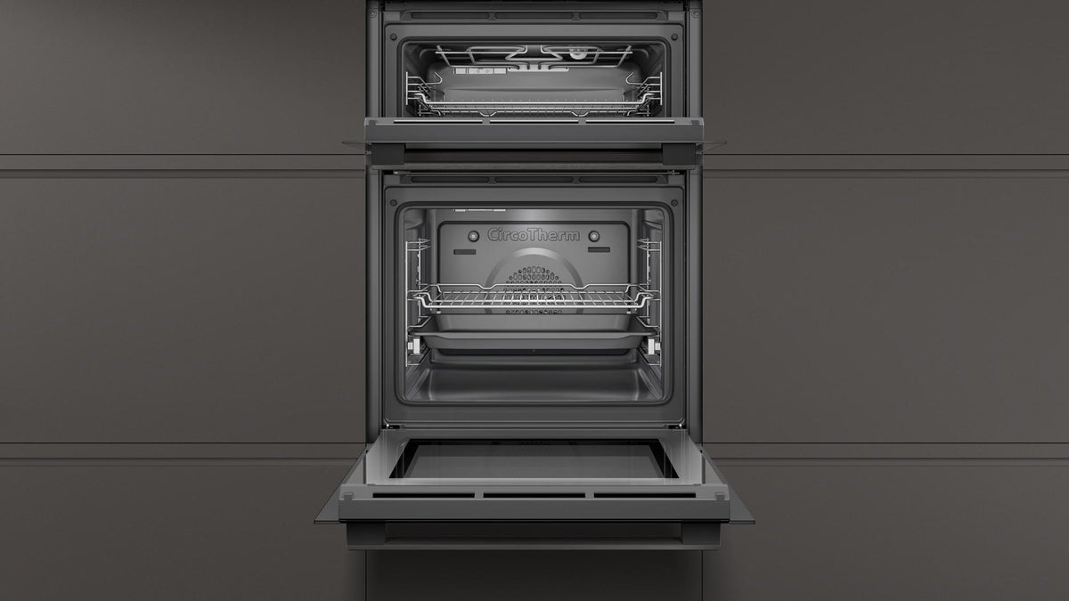 Neff U1ACE2HG0B 59.4cm Built In Electric Double Oven - Black with Grap ...