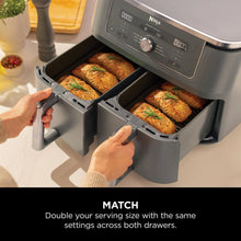 Load image into Gallery viewer, Ninja DZ400UK 9.5 litre MAX 6-in-1 Dual Zone Air Fryer - Gun Metal Grey
