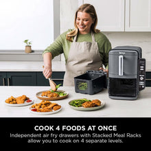 Load image into Gallery viewer, Ninja SL400UK Double Stack XL 2-Drawer 9.5L Air Fryer - Grey
