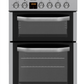 New World NWTOP53DCS 50cm Double Oven Electric Cooker - Silver