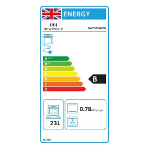 New World NWTOP53DCW 50cm Double Oven Electric Cooker - White