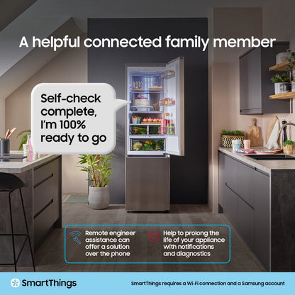 Samsung RB34C632ESA/EU 59.5cm 65/35 Split Fridge Freezer - Silver / White