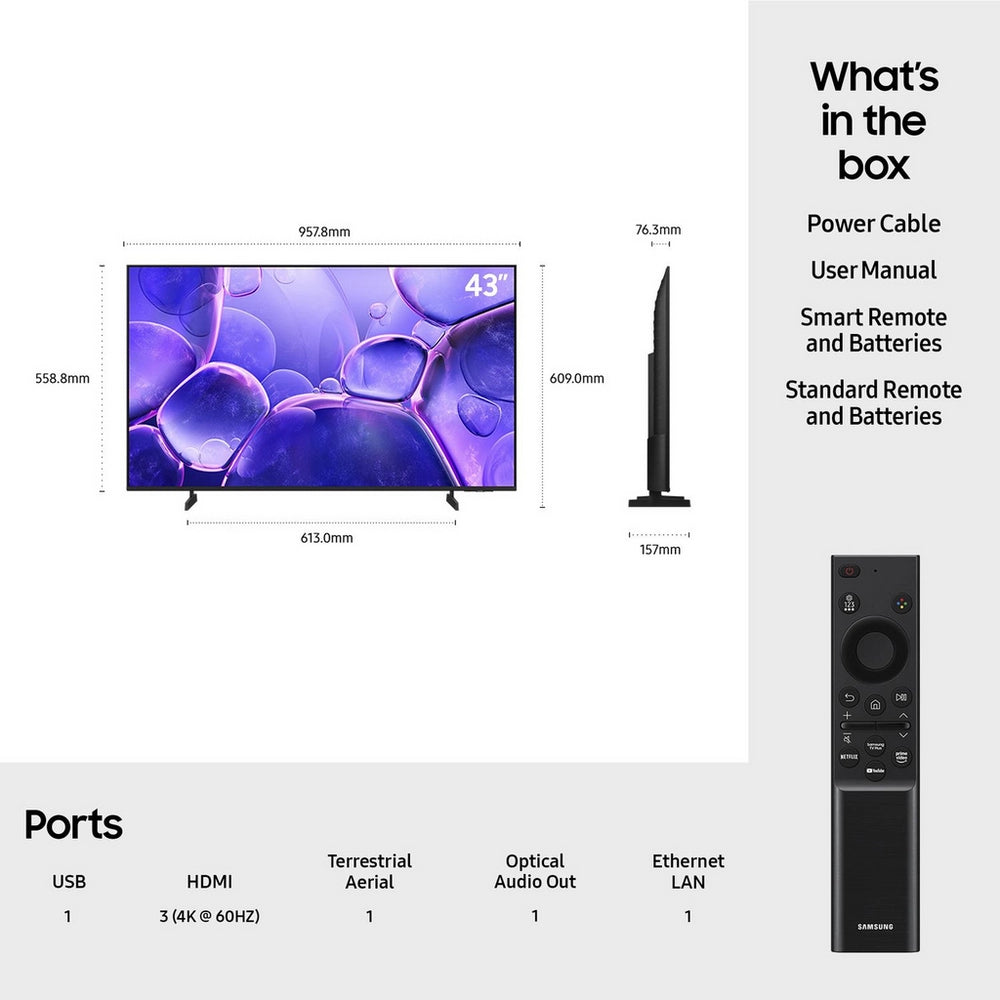 Samsung UE43U8020FKXXU 43" 4K Crystal UHD Smart TV