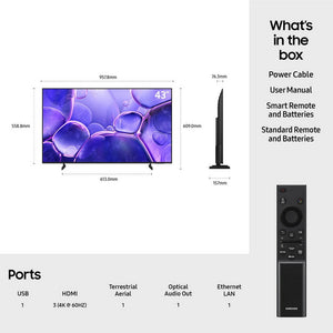 Samsung UE43U8020FKXXU 43" 4K Crystal UHD Smart TV