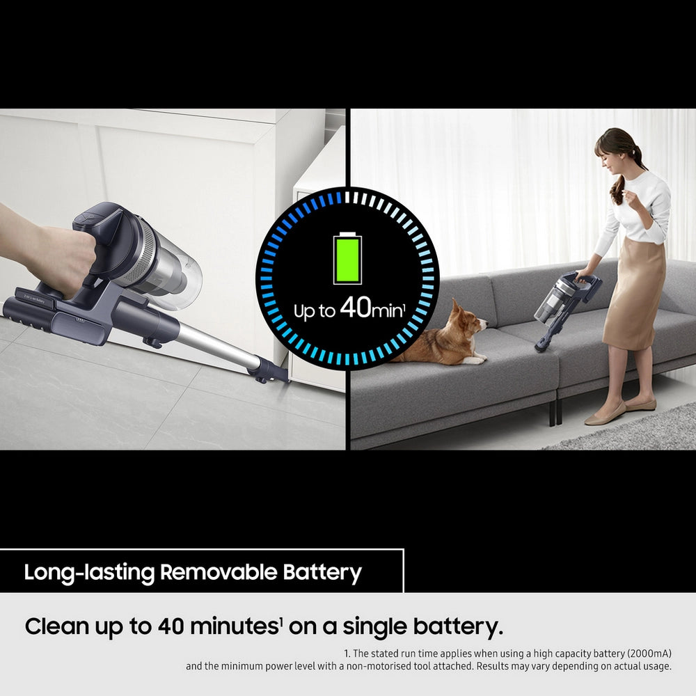 Samsung VS15A6031R4/EU Jet 60 Turbo Cordless Stick Vacuum Cleaner - 40 Minutes Run Time - Teal Violet