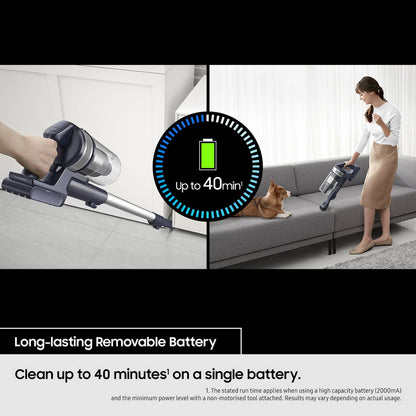 Samsung VS15A6031R4/EU Jet 60 Turbo Cordless Stick Vacuum Cleaner - 40 Minutes Run Time - Teal Violet