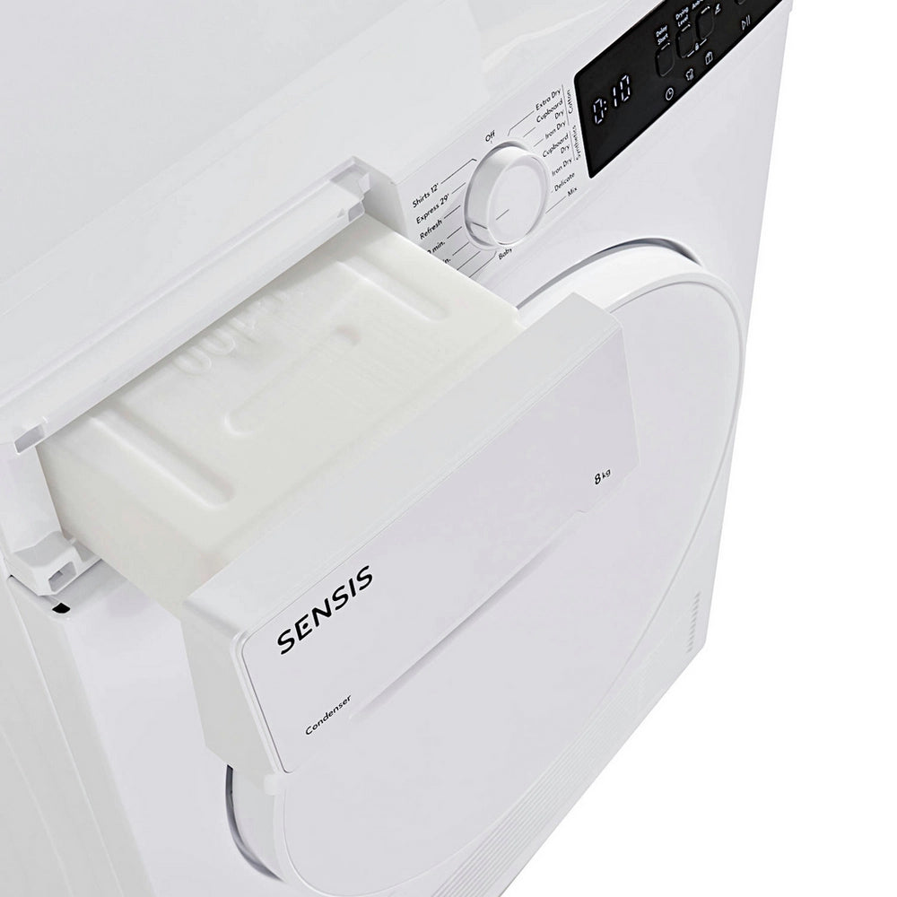 Sensis TDCF018BW 8kg Condenser Tumble Dryer - White