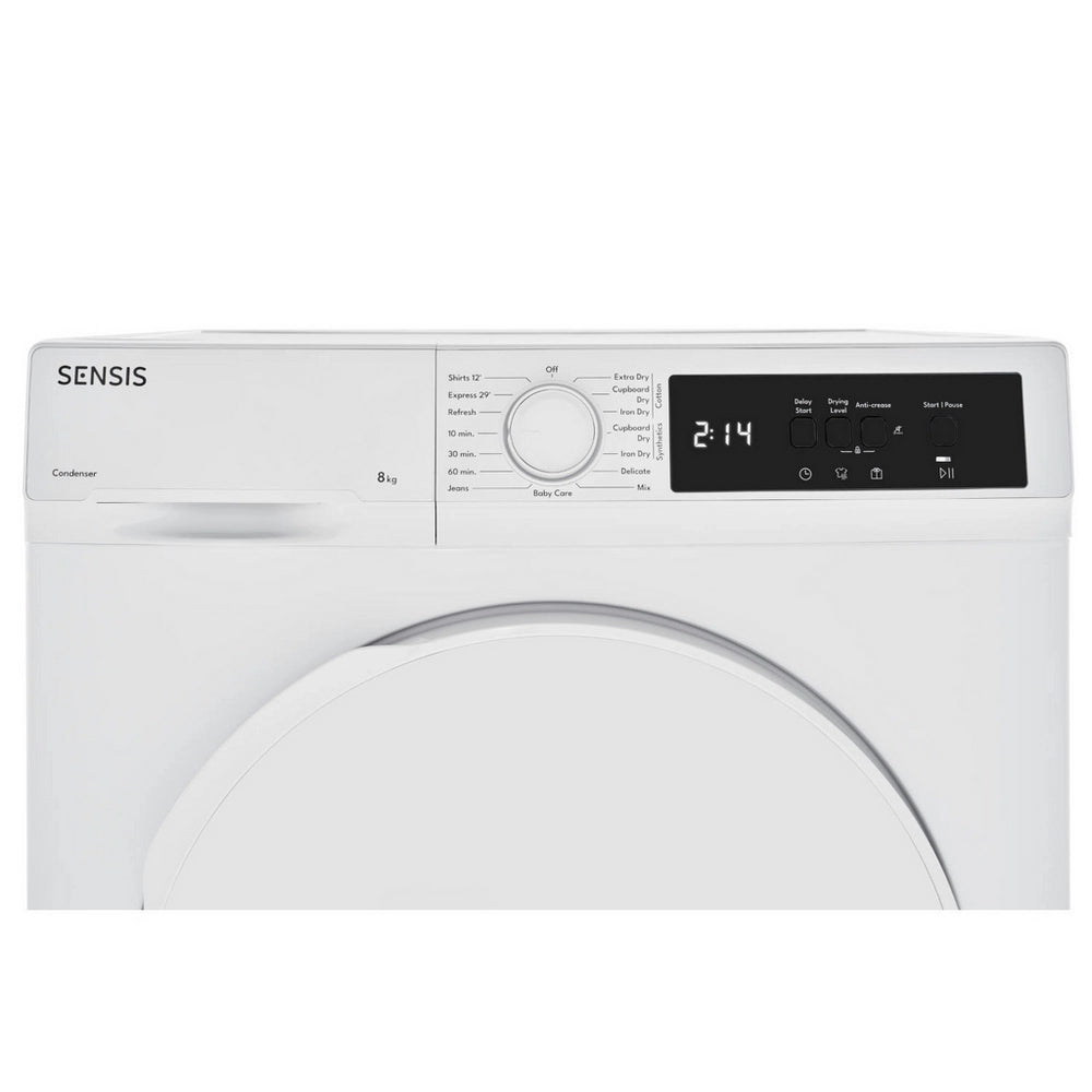 Sensis TDCF018BW 8kg Condenser Tumble Dryer - White