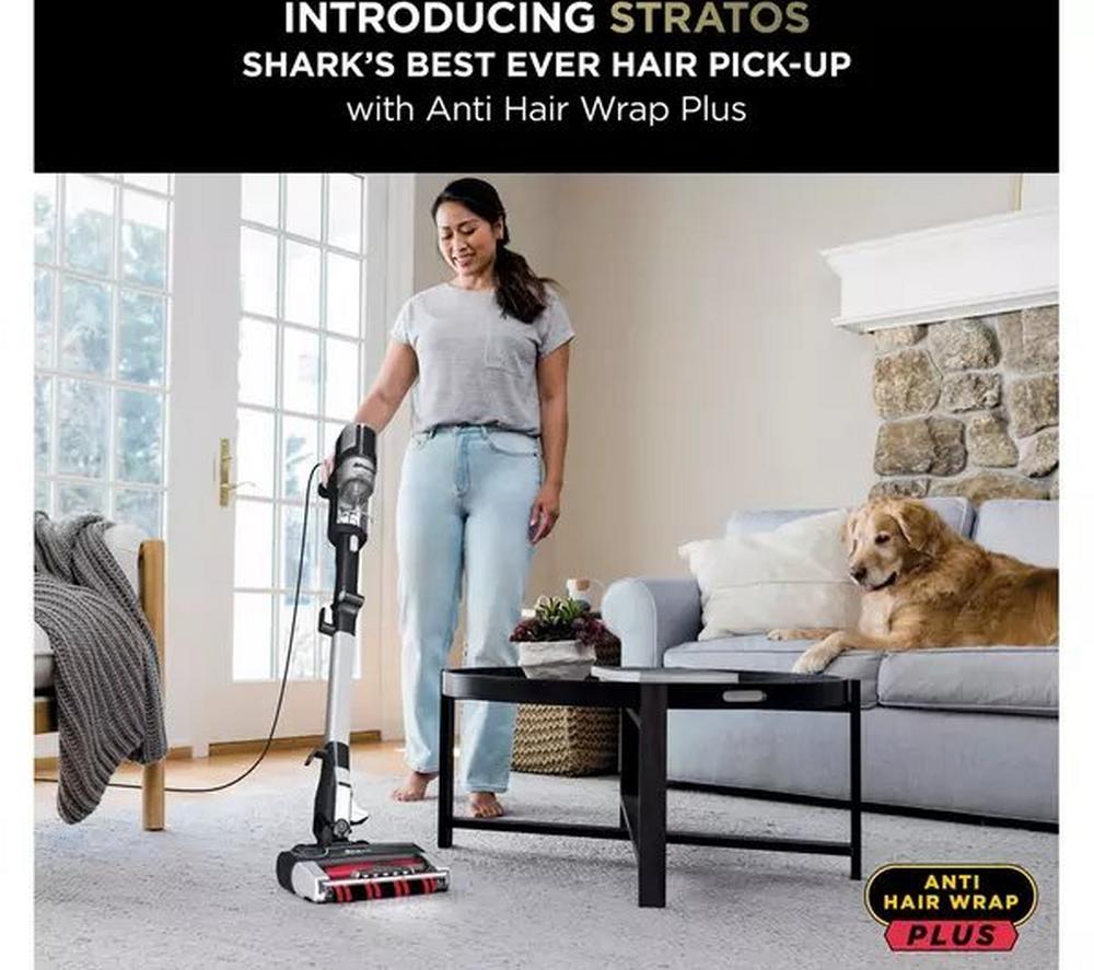 Shark HZ3000UKT Shark Stratos Anti Hair Wrap Plus Anti-Odour Corded Stick Vacuum - Black/Chrome