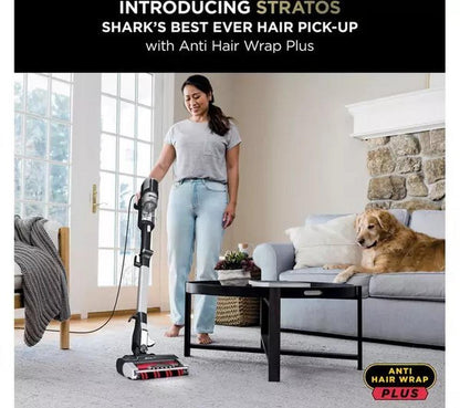 Shark HZ3000UKT Shark Stratos Anti Hair Wrap Plus Anti-Odour Corded Stick Vacuum - Black/Chrome