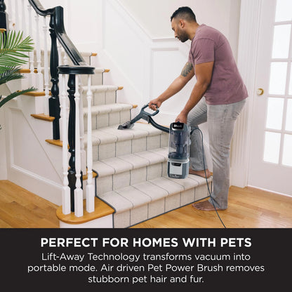 Shark NZ780UKT Anti Hair Wrap Plus Upright Pet Vacuum with Lift-Away - Smoky Grey