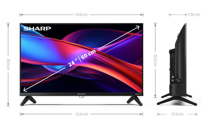Sharp 1T-C24GD2225K 24" HD Ready Frameless Smart Roku TV