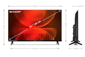 Sharp 1T-C32FH2KL2AB 32" HD Ready LED Android Smart TV Chromecast