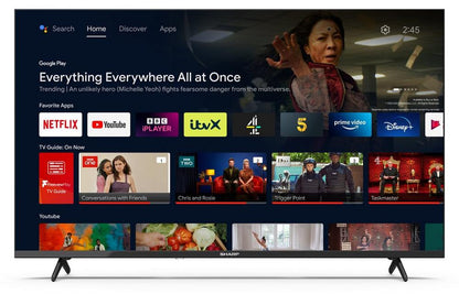 Sharp 2T-C40FH2KL2AB 40" Full HD LED Android Smart TV Chromecast