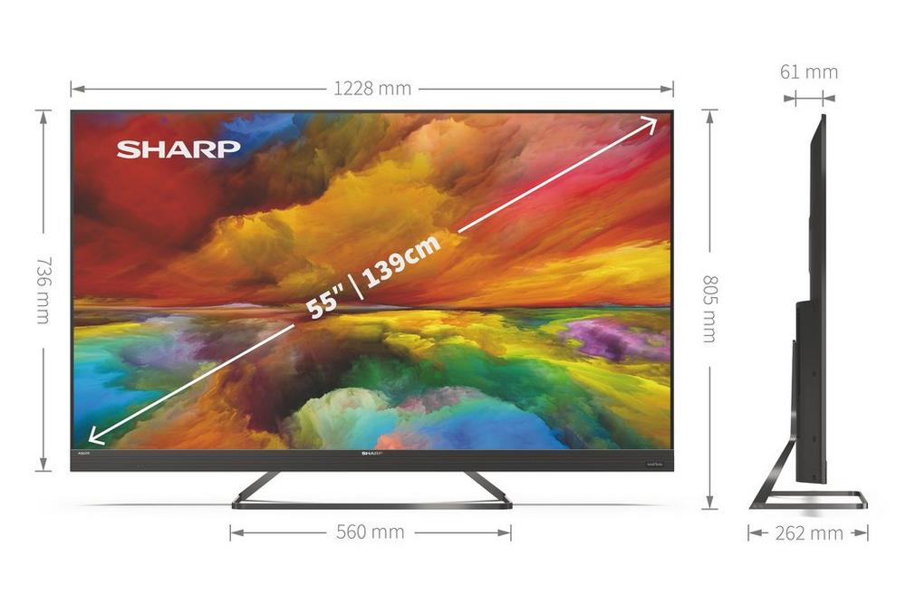 Sharp 4T-C55EQ3KM2AG 55"4K Ultra HD Smart TV with Quantum Dot