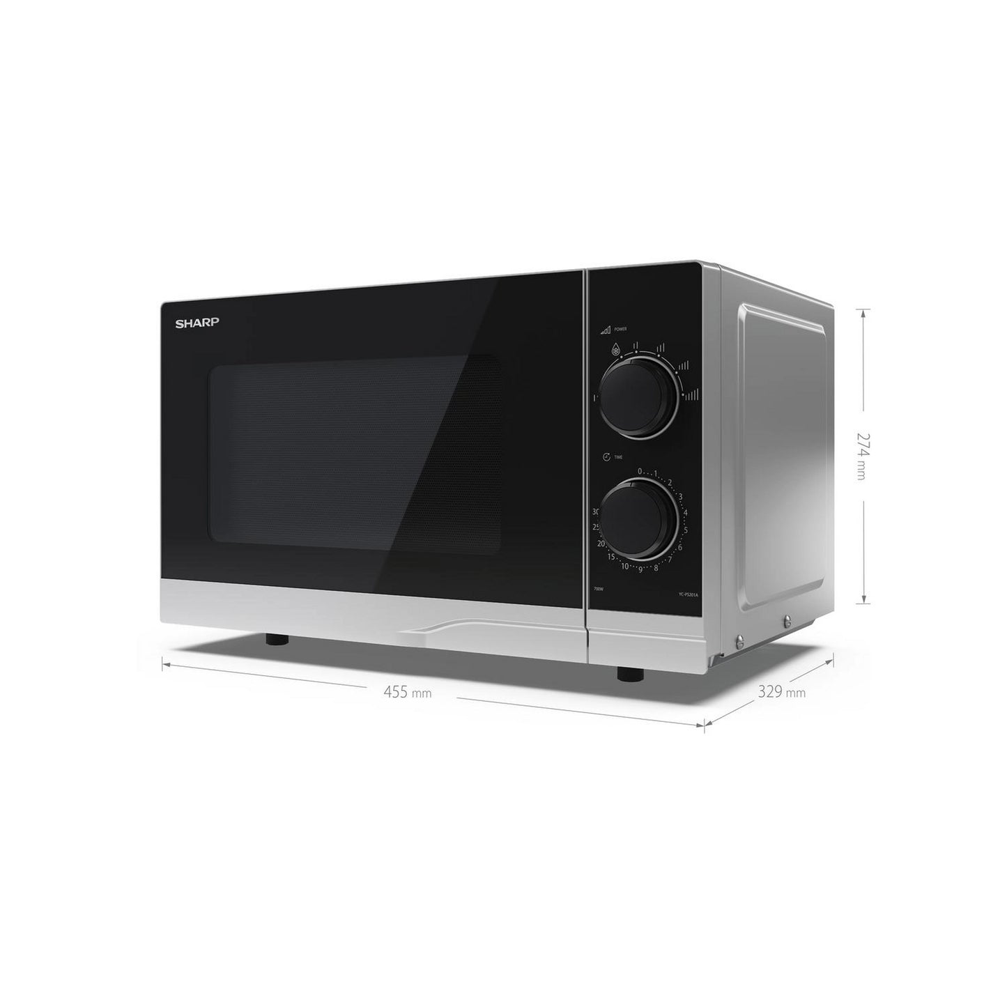 Sharp YC-PS201AU-S 20 Litres 700Watt Microwave Oven - Silver